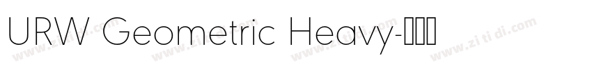URW Geometric Heavy字体转换